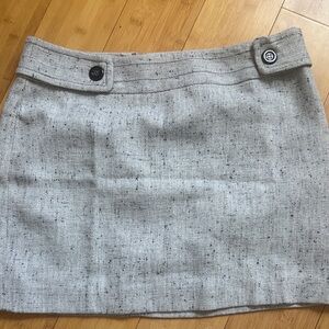 Gray Women's Skirt with Button Detail